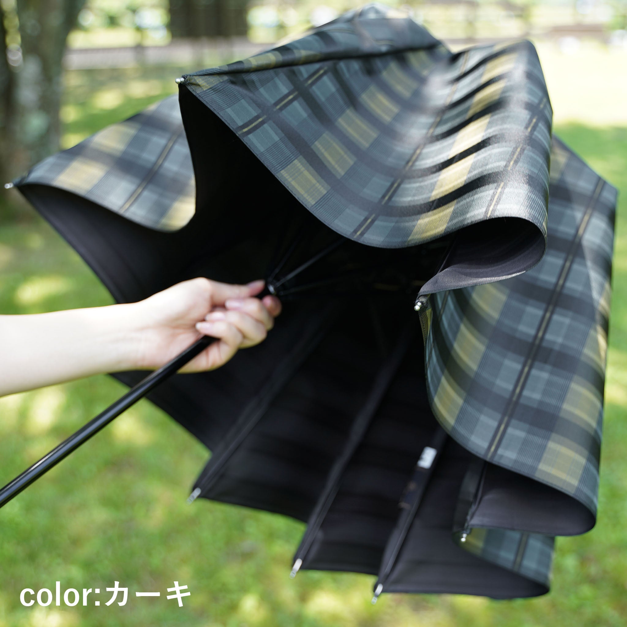 実用性も抜群のメンズ日傘！晴雨兼用折りたたみ傘8本骨58cm