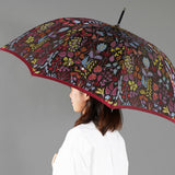 晴雨兼用　レディース　Stig L. HERBARIUM　レッド　長傘　使用イメージ