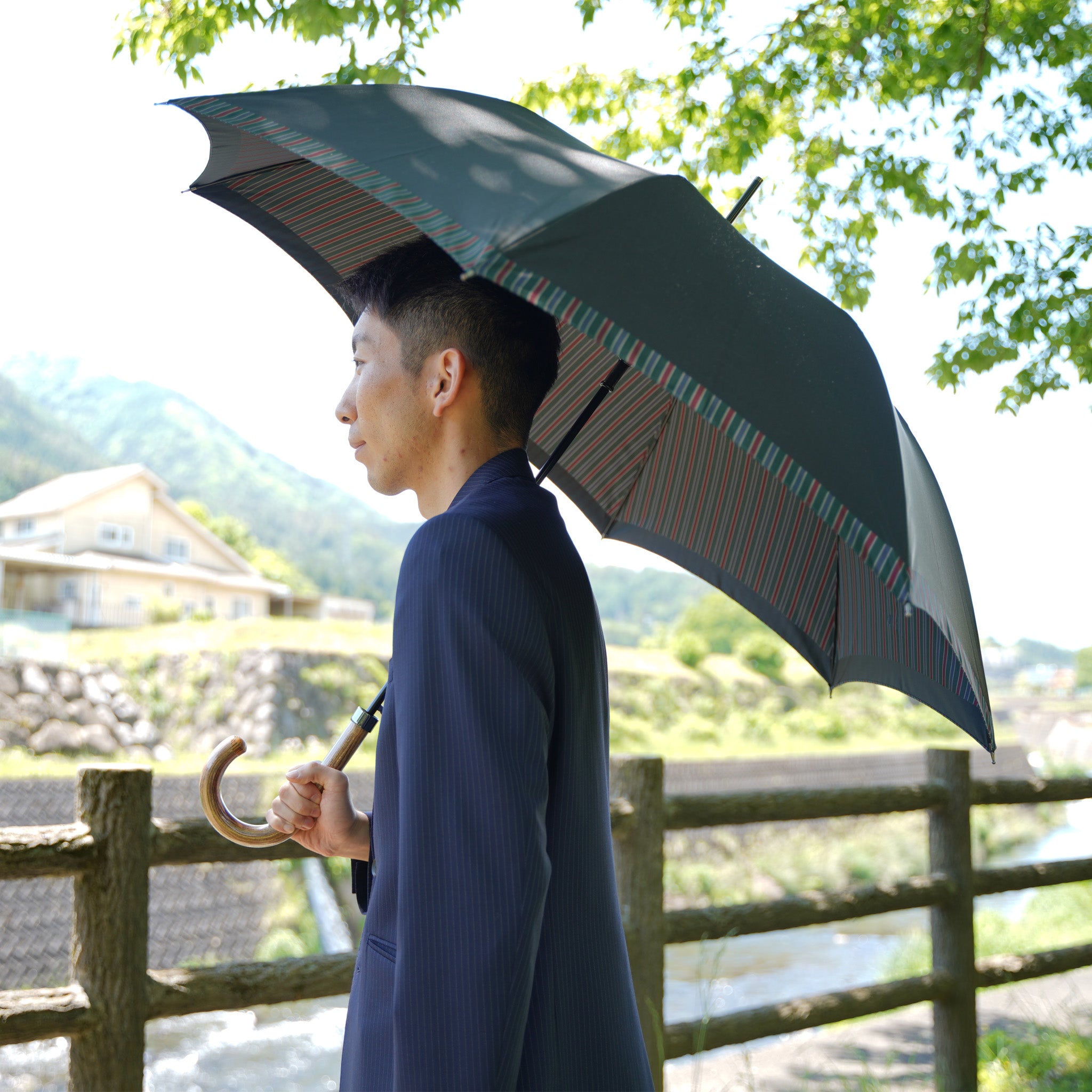 メンズ日傘にもおすすめ！UVカット加工のメンズ晴雨兼用傘 8本骨65cm