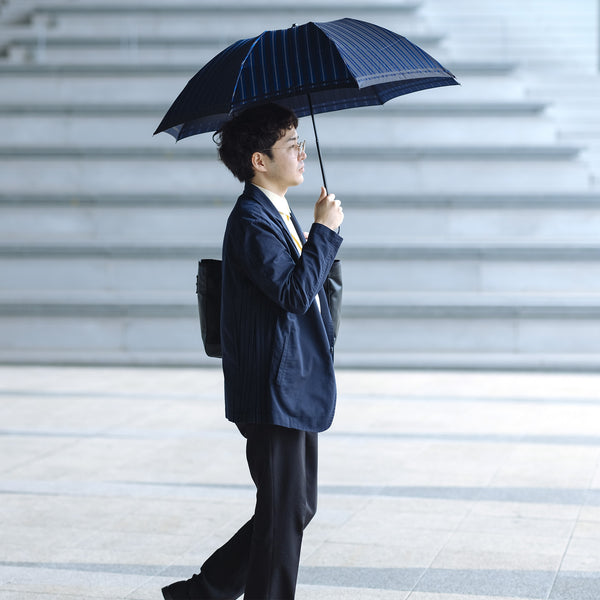 爽やかなメンズ折りたたみ傘！日傘にもなる晴雨兼用雨傘8本骨60cm