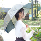 晴雨兼用傘Aneqdot踊るグリーン使用イメージ