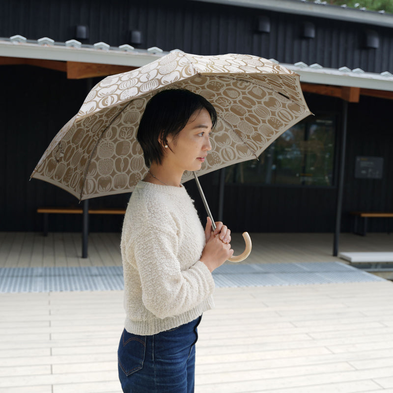 晴雨兼用　レディース　Stig L. FURUKTLADA　ゴールド　折りたたみ傘
