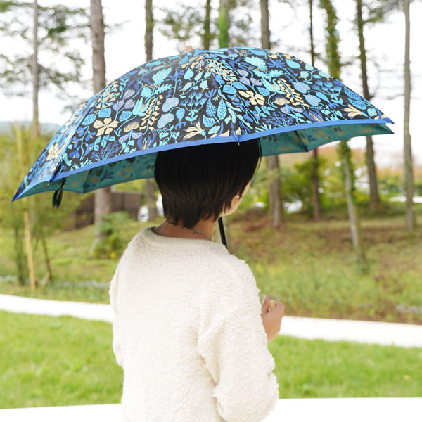 晴雨兼用折りたたみ傘　スティグ・リンドベリ　ハーバリウム 北欧デザインの人気レディース折りたたみ傘！晴雨兼用雨傘8本骨55cm
