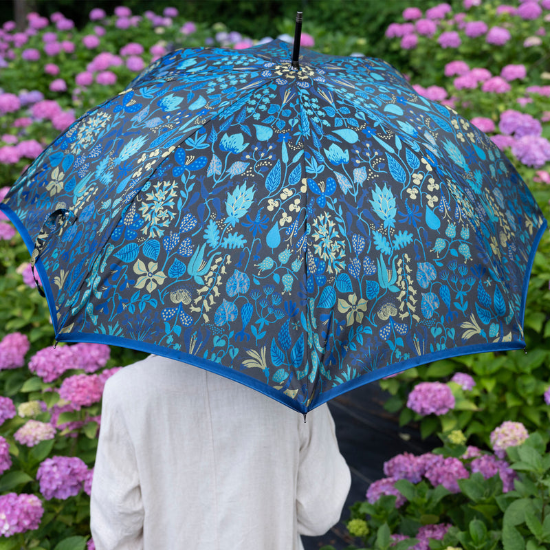 【未使用】槙田商店 甲州織 晴雨兼用雨傘 スティグ・リンドベリ ハーバリウム 日本製 長傘 晴雨兼用 | スティグ・リンドベリ | 一生物の傘 全