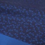 晴雨兼用　レディース　小紋　ネイビー　生地アップ