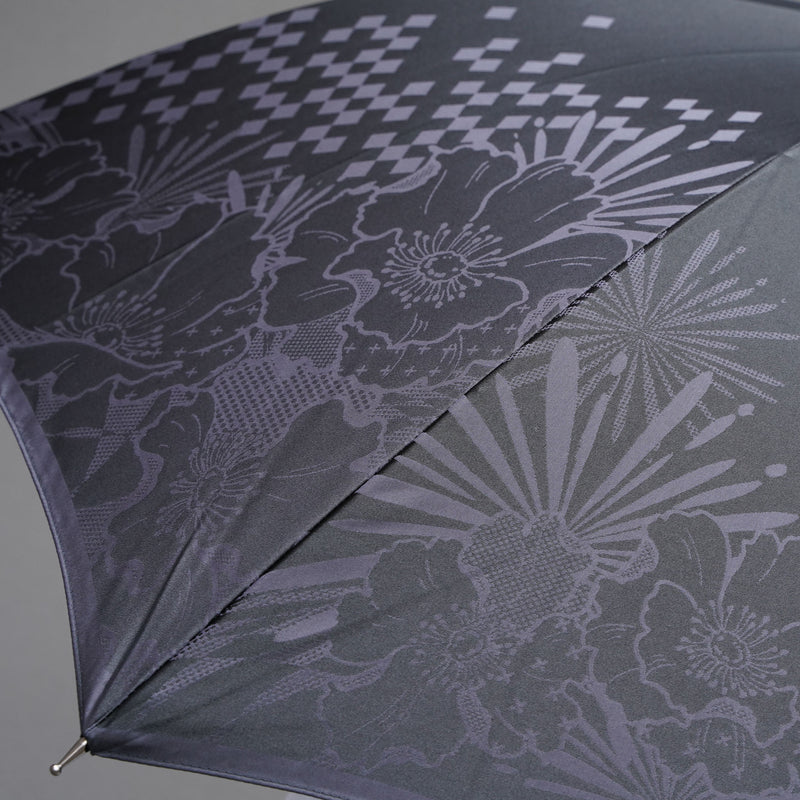 晴雨兼用　メンズ　monotone　花　長傘　柄アップ
