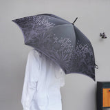 晴雨兼用　メンズ　monotone　花　長傘　使用イメージ