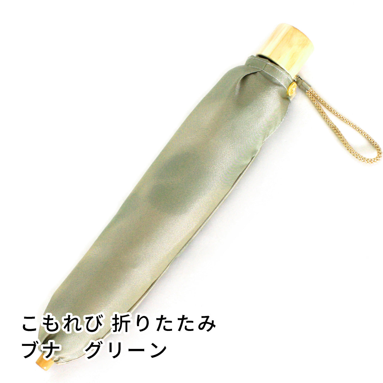 晴雨兼用　レディース　こもれび　ブナ グリーン　折りたたみ傘