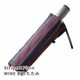 Tie Stripe×plain WINE
