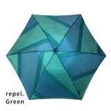 晴雨兼用　レディース　メンズ　repel.　Portable umbrella　Green　折りたたみ