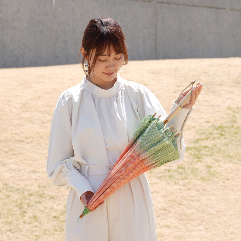 日傘　レディース　菜sai　にんじん　ショート傘　サイズイメージ