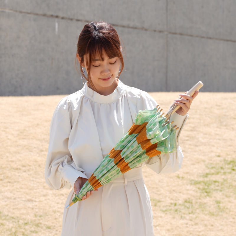 日傘　レディース　菜sai　まめ　ショート傘　サイズイメージ