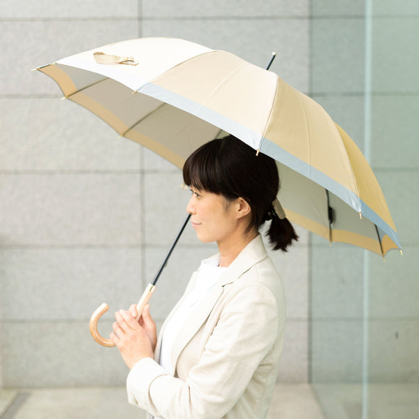 ビジネスシーンにも使えるレディース長傘！晴雨兼用雨傘12本骨55cm
