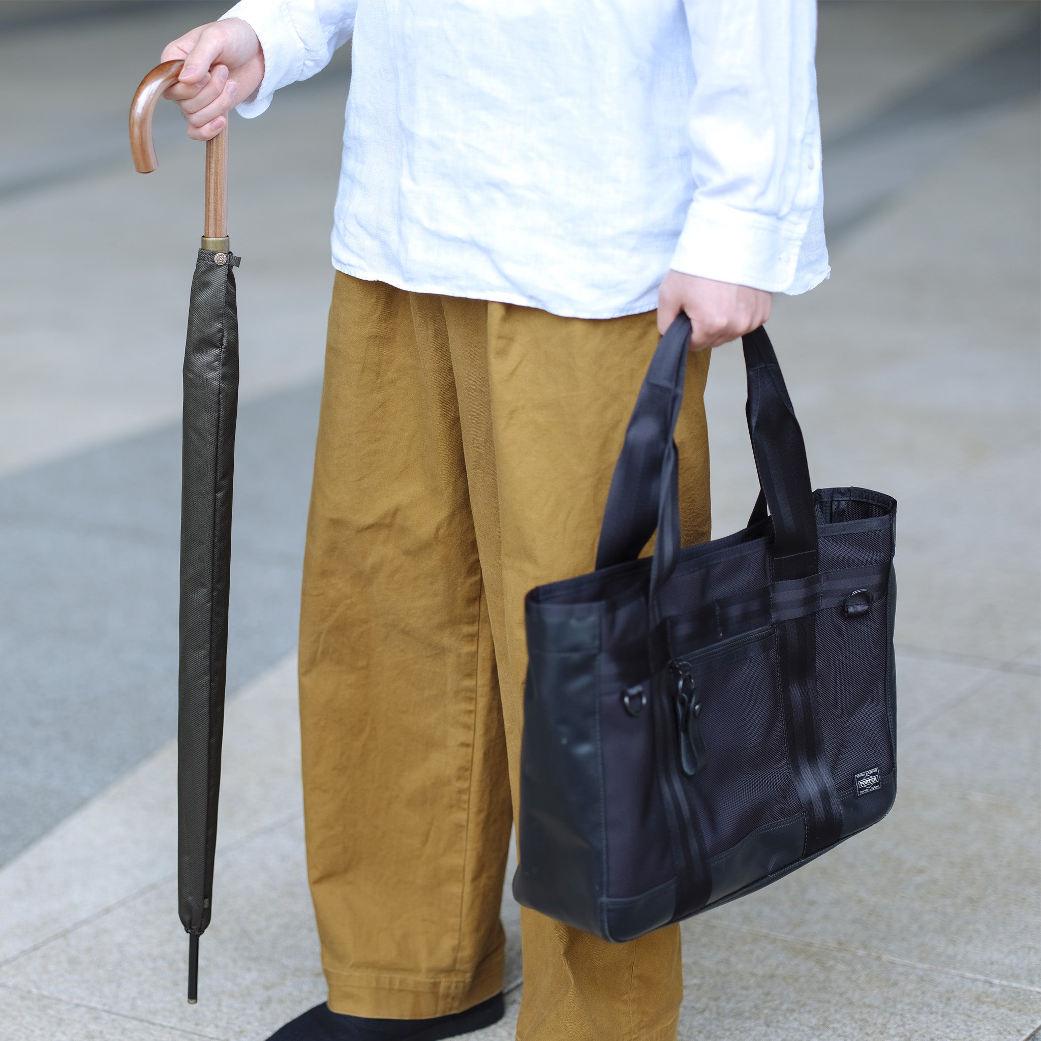 どの装いにも合う高品質なメンズ長傘！晴雨兼用傘8本骨65cm