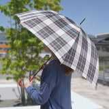 晴雨兼用　レディース　レトロチェック　タータンチェック②　オフ　長傘