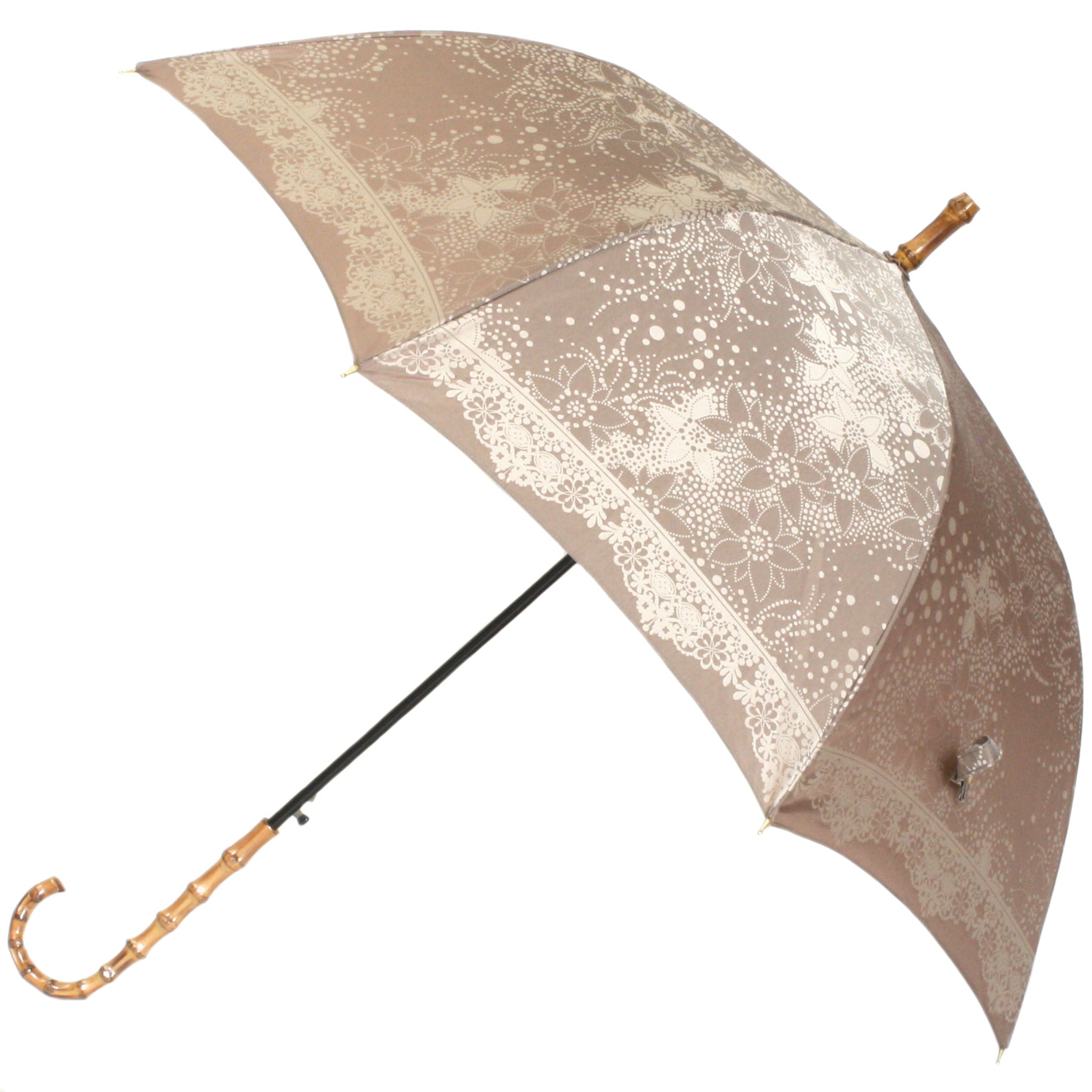 大人かわいいレディース長傘！晴雨兼用雨傘8本骨60cm