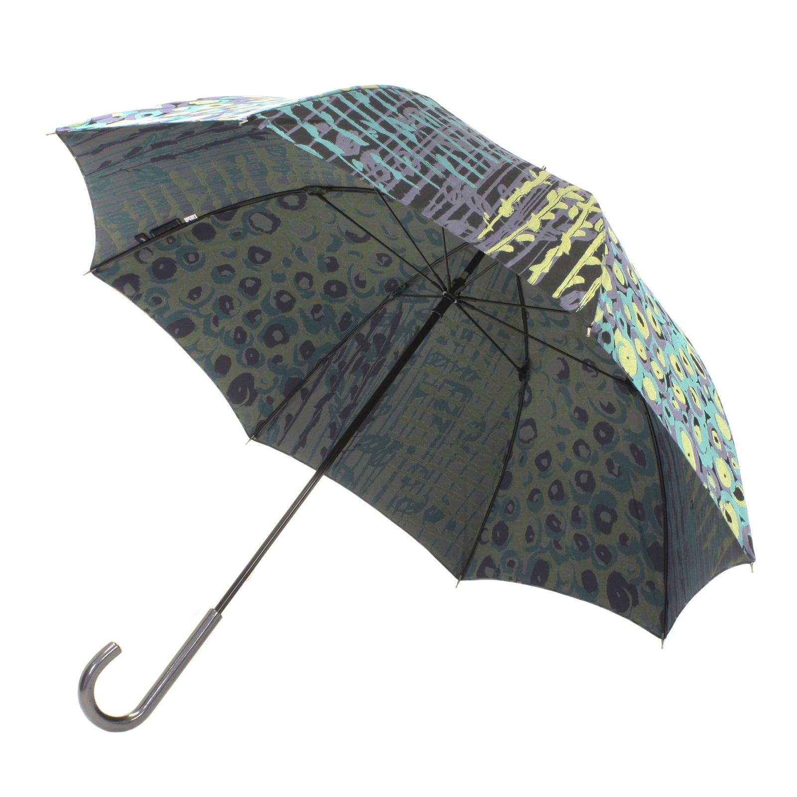 抽象的な花柄がおしゃれなレディース長傘！晴雨兼用雨傘8本骨60cm