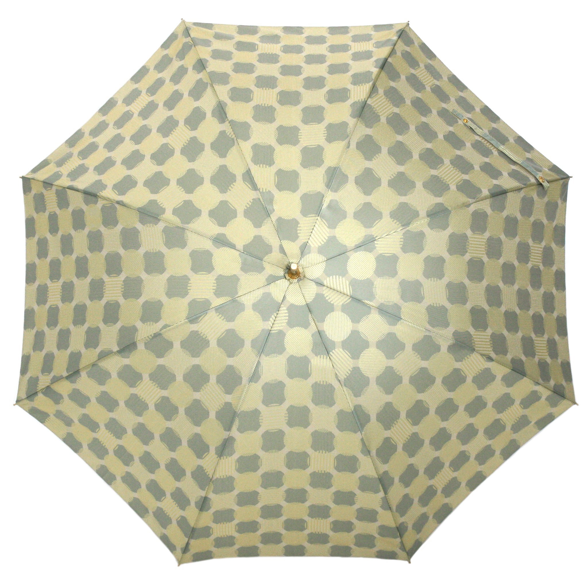 晴雨兼用　レディース　ノルディック　ドットコラージュ　グリーン　長傘