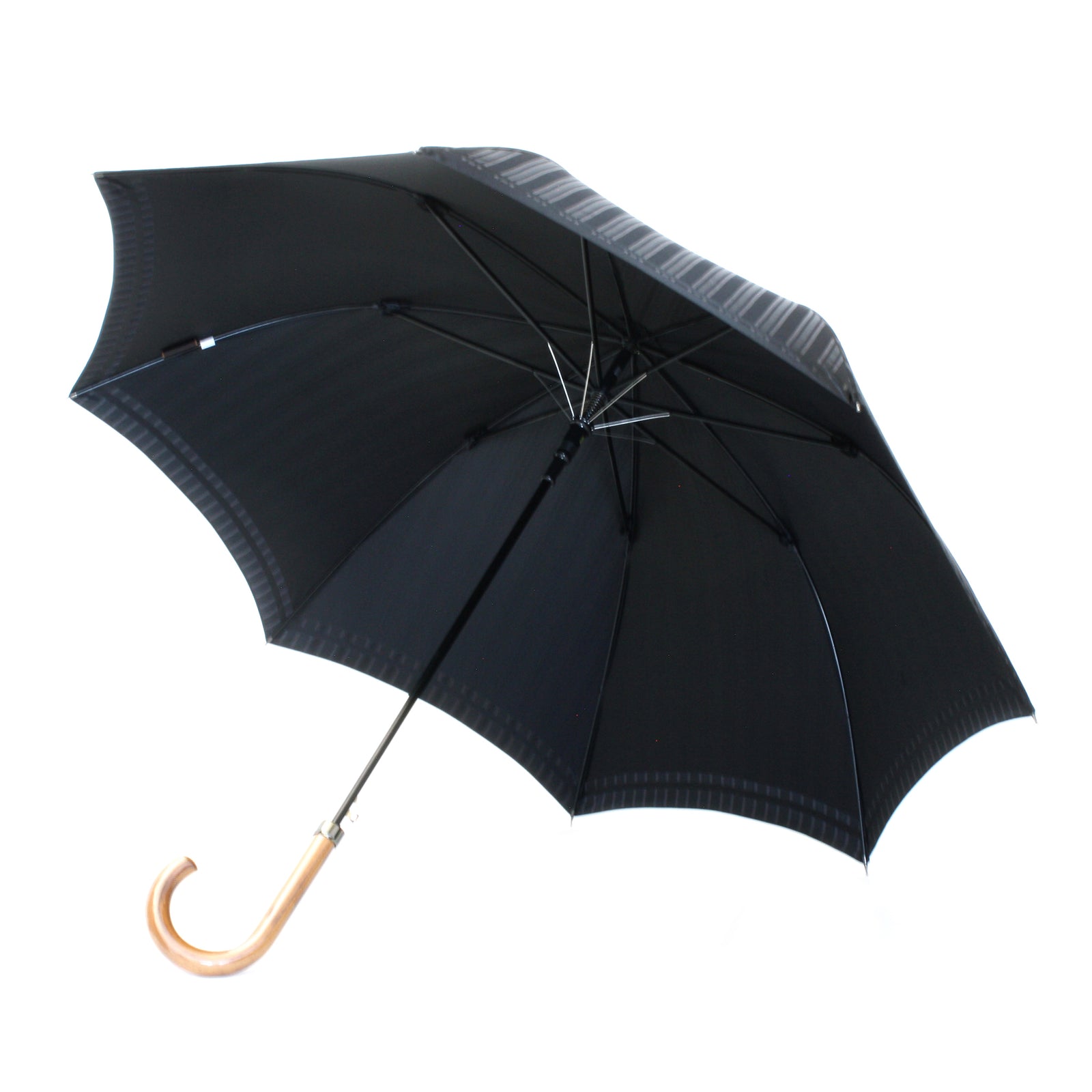 Tie Stripe×Plain BLACK 長傘 – 槇田商店公式ショップ