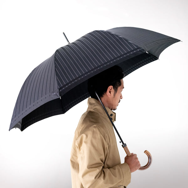 Tie　Stripe×Plain　BLACK　サイズイメージ