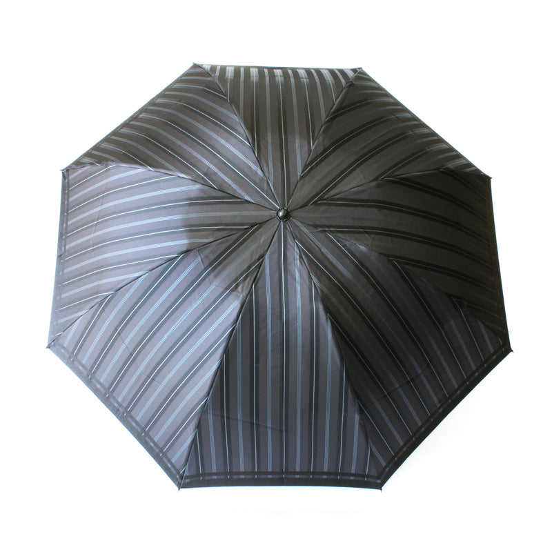 Tie　Stripe×Plain　GRAY　折りたたみ傘