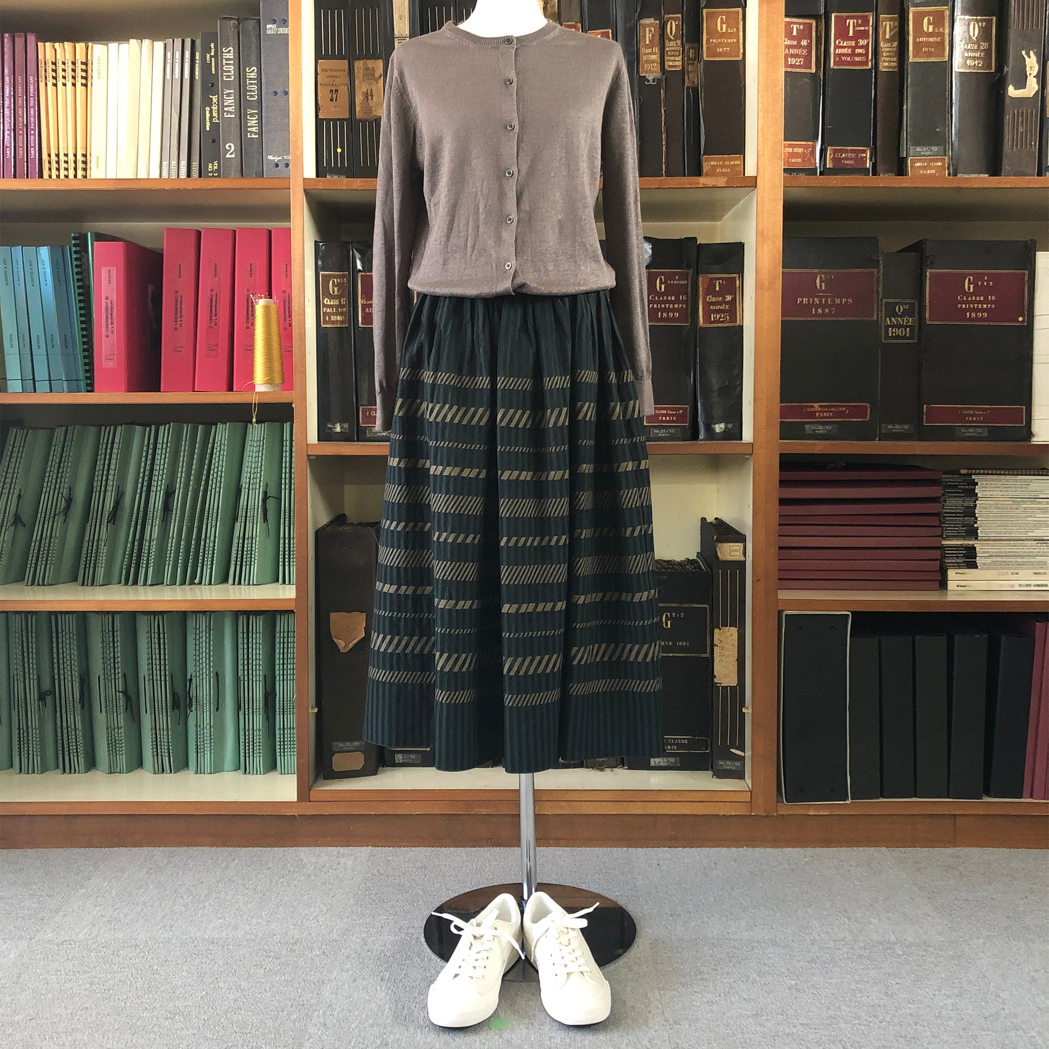 Makitashoten's clothes　ウエストゴムスカート　キセチェック