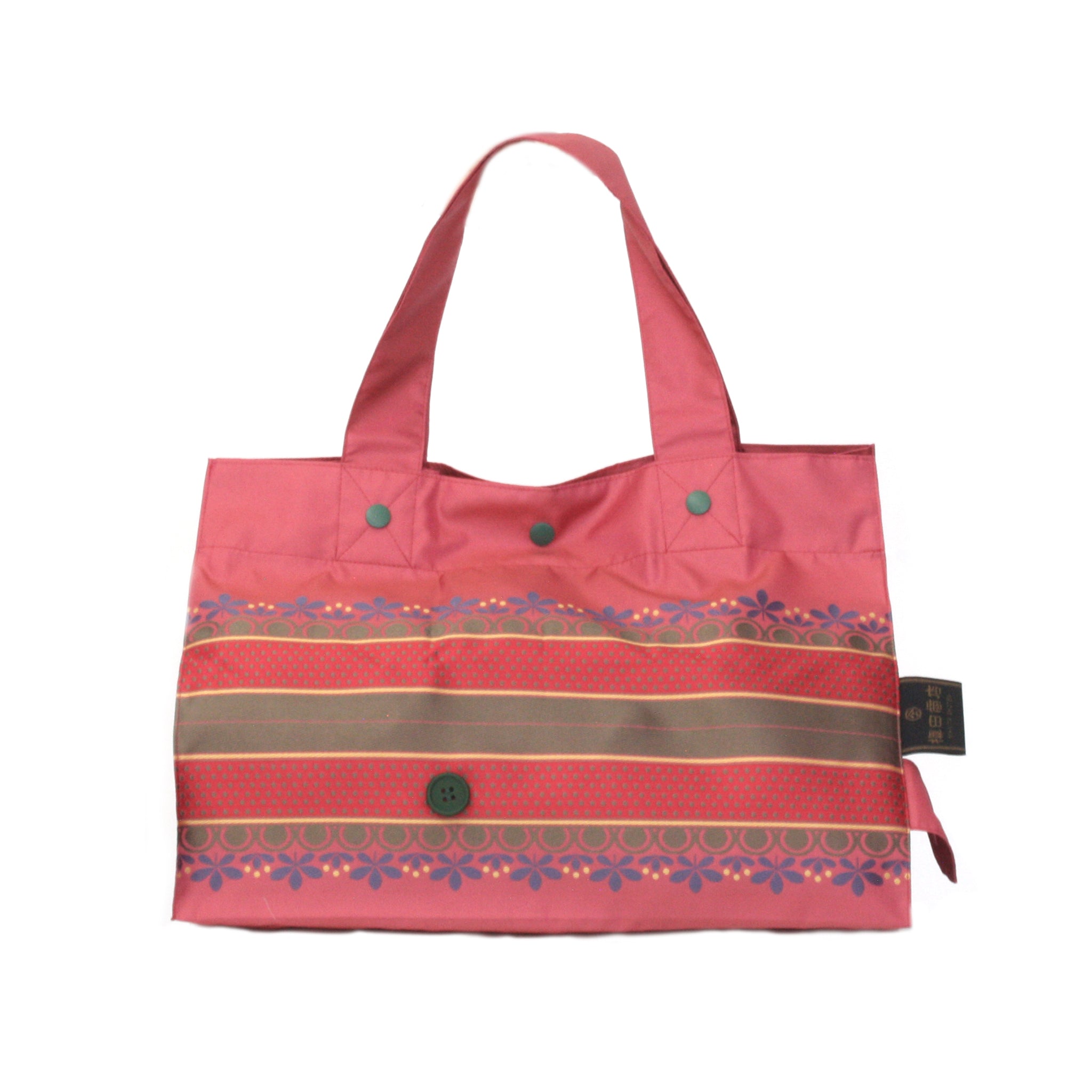 Lunch Tote　リーフボーダー　ピンク