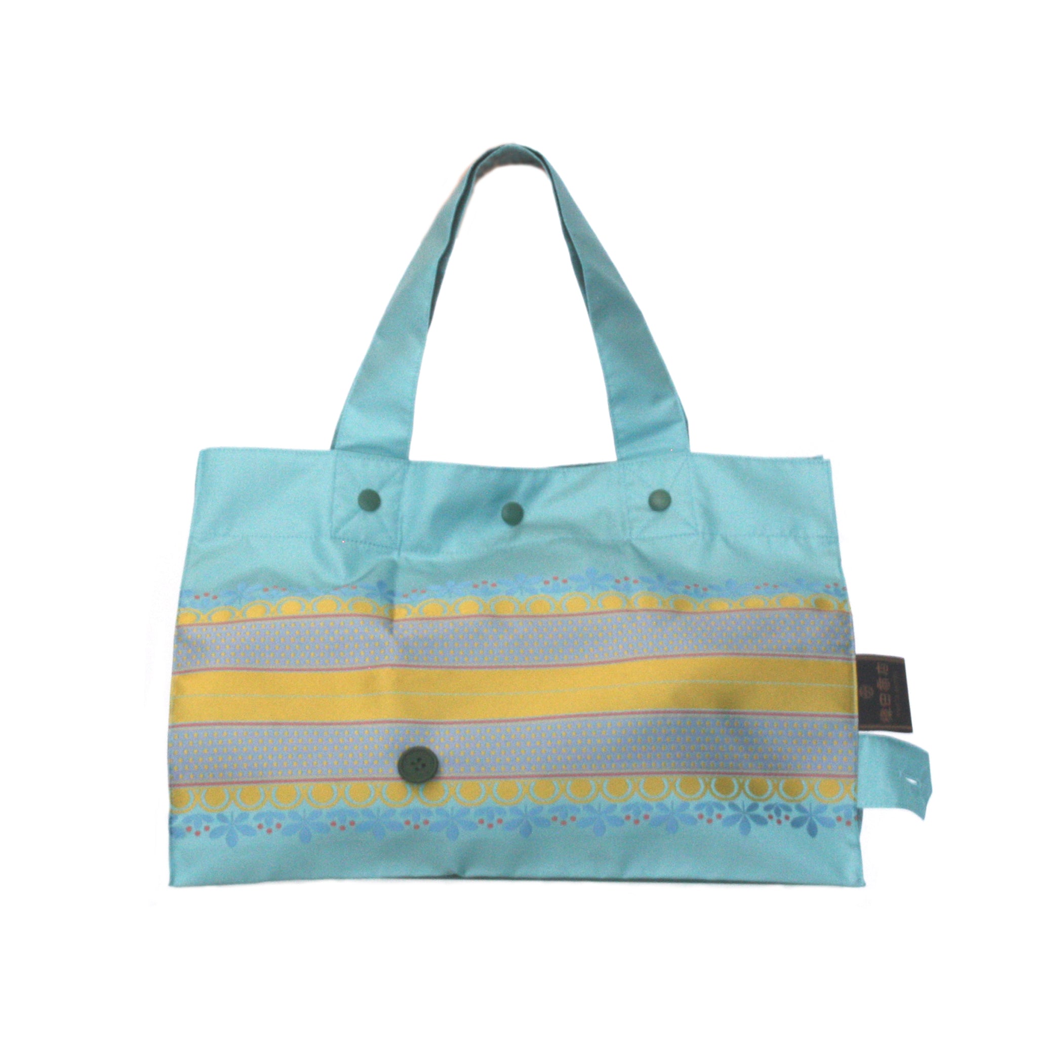 Lunch Tote　リーフボーダー　サックス