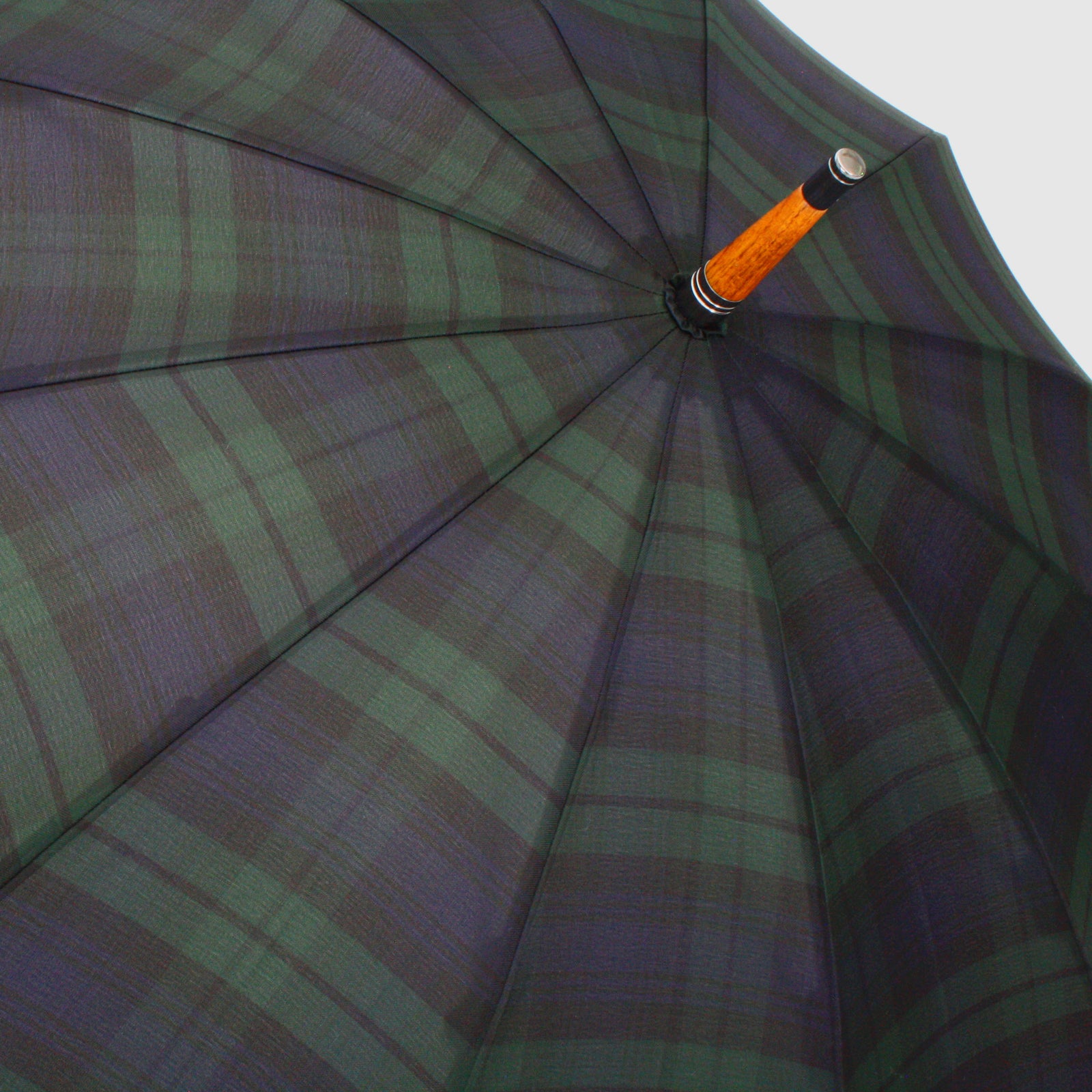 定番のチェック柄を表現したメンズ長傘！晴雨兼用雨傘12本骨65cm