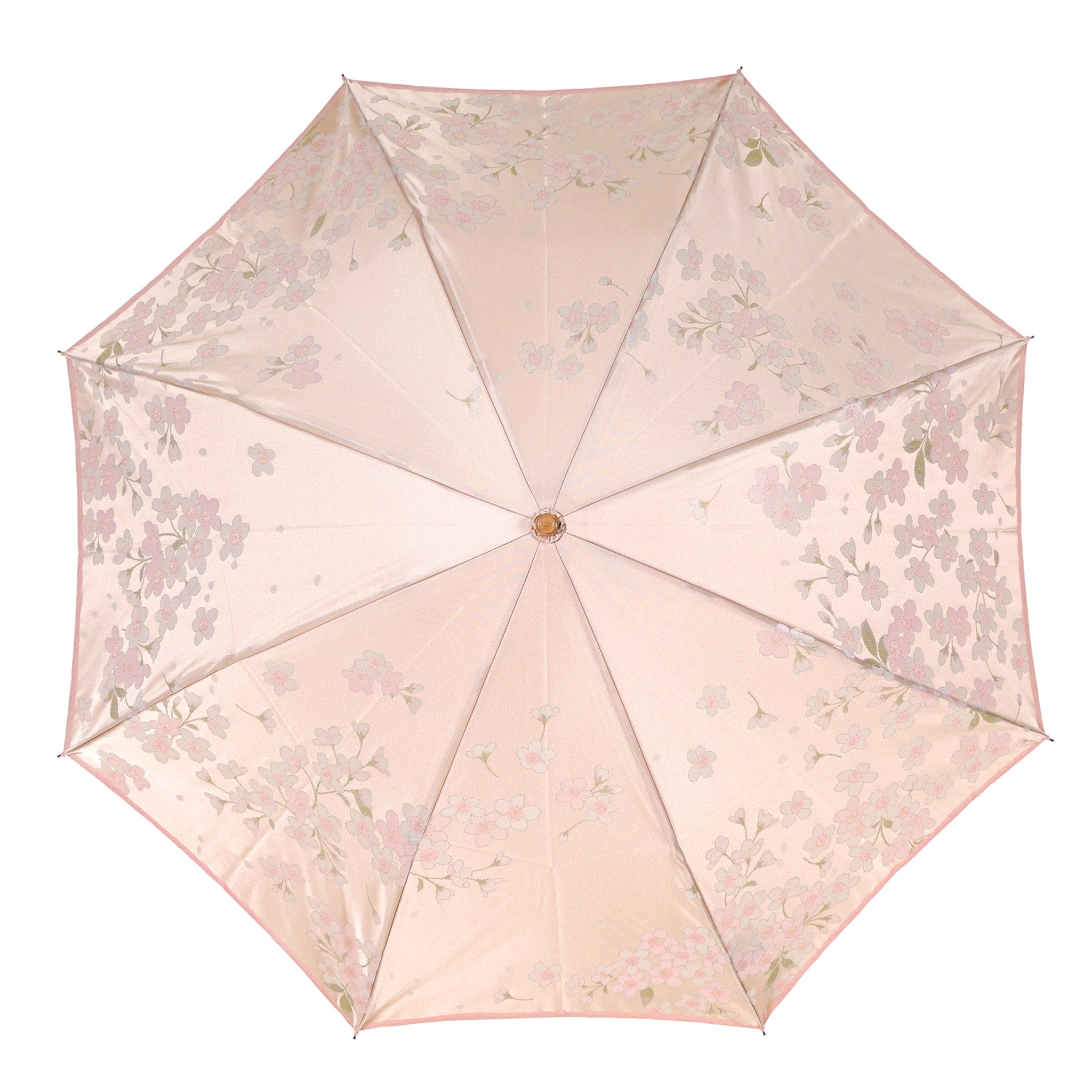 桜柄を繊細に表現したレディース折りたたみ傘！晴雨兼用雨傘8本骨55cm