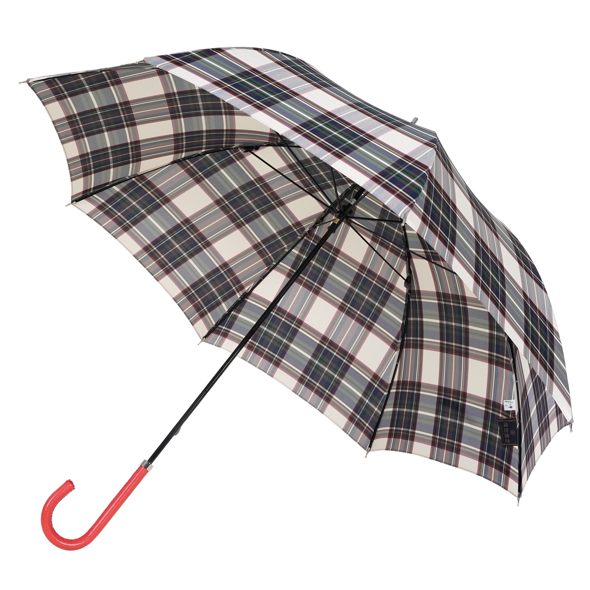 雨傘　レディース　レトロチェック　タータンチェック②　オフ　長傘