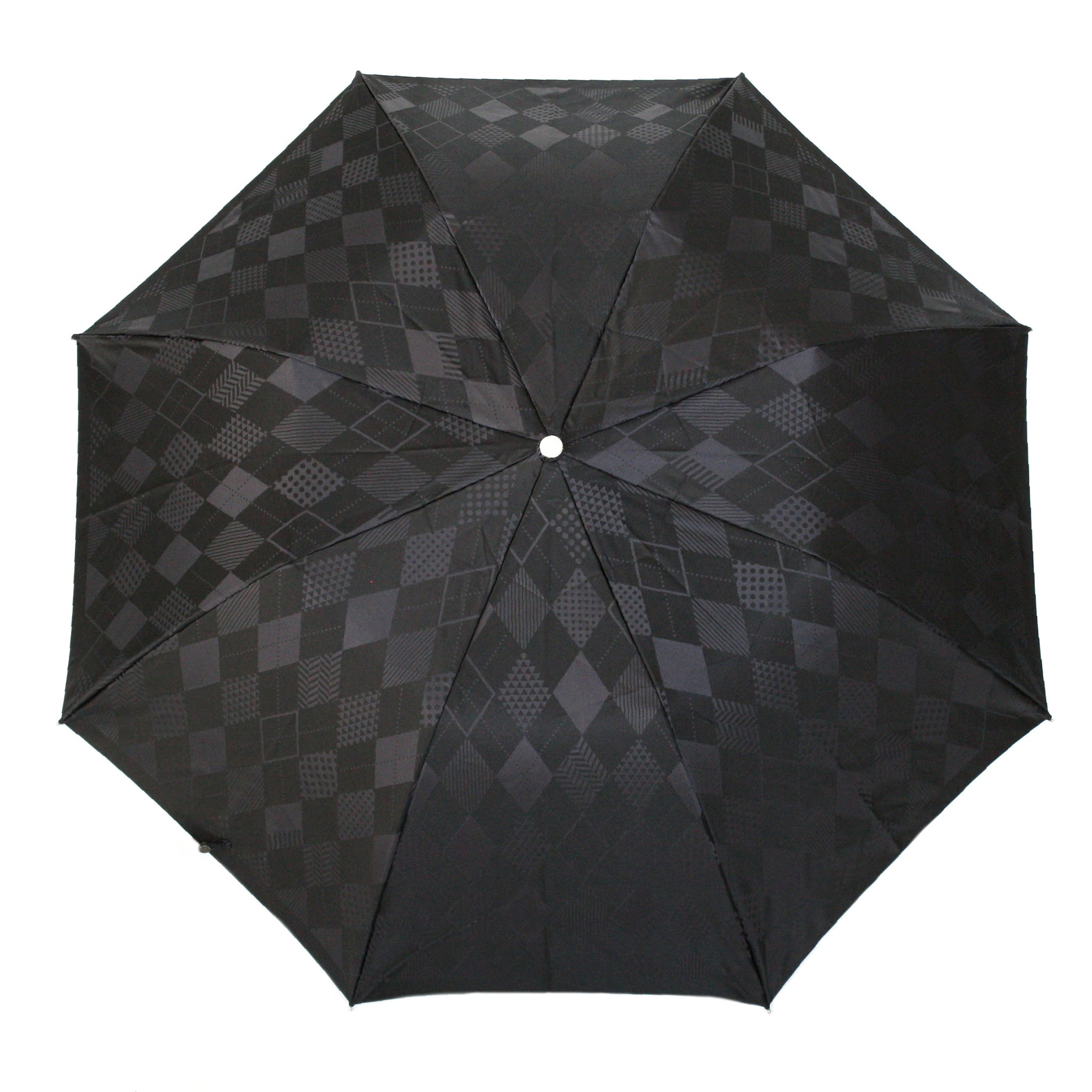 晴雨兼用　メンズ　monotone　アーガイル　折りたたみ傘