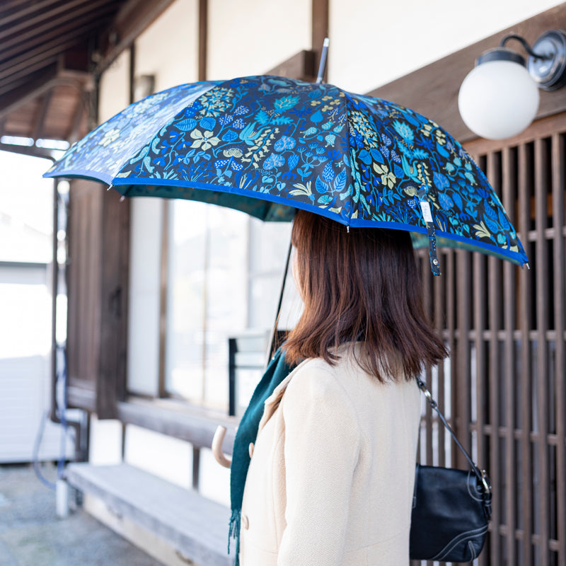 槙田商店の長傘 スティグリンドペリデザイン ハーバリウム模様-